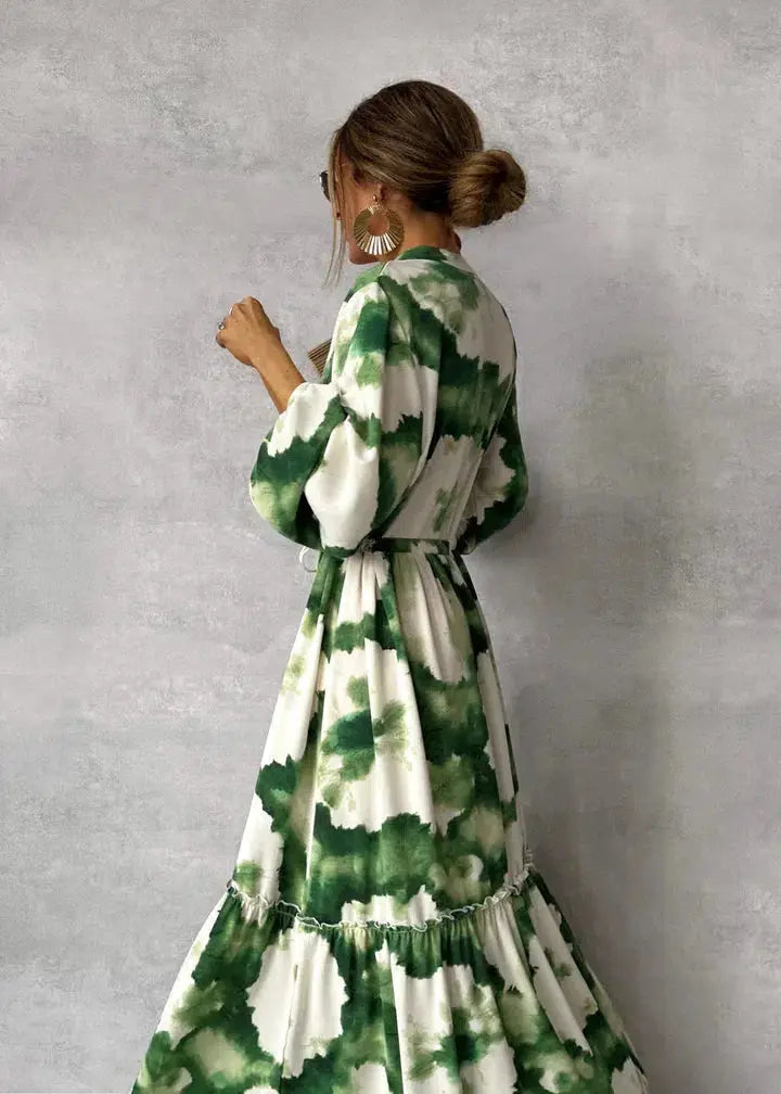 Sara V-Neck Long Sleeve Maxi Dress | Women&