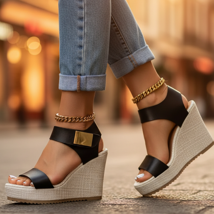 Amanda Orthopedic Platform Wedge Sandals | Women&