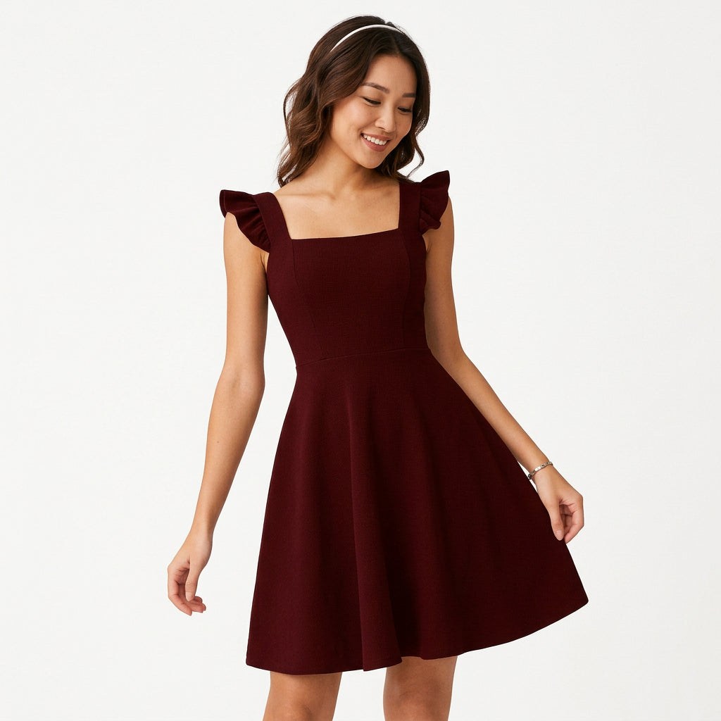 Ruffle-Strap Women&