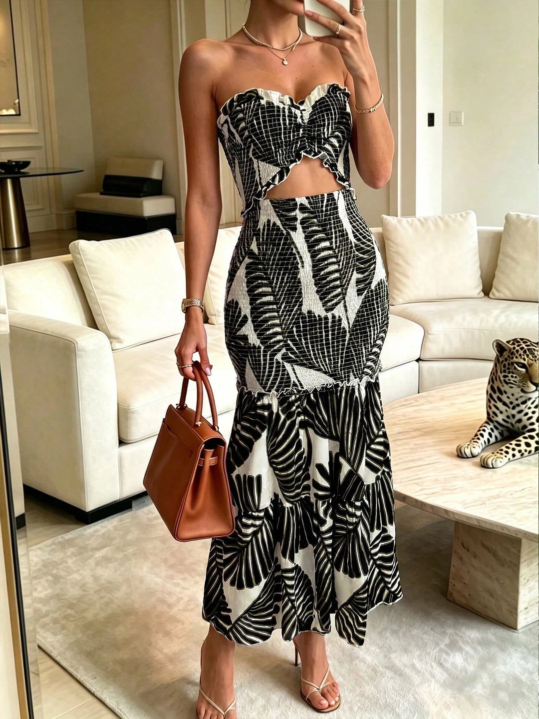 Strapless Floral Women&