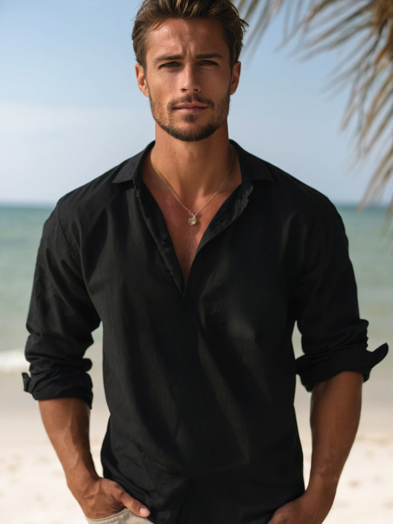 Lässiges Freizeithemd Herren Alltag Sommer Casual Hemd