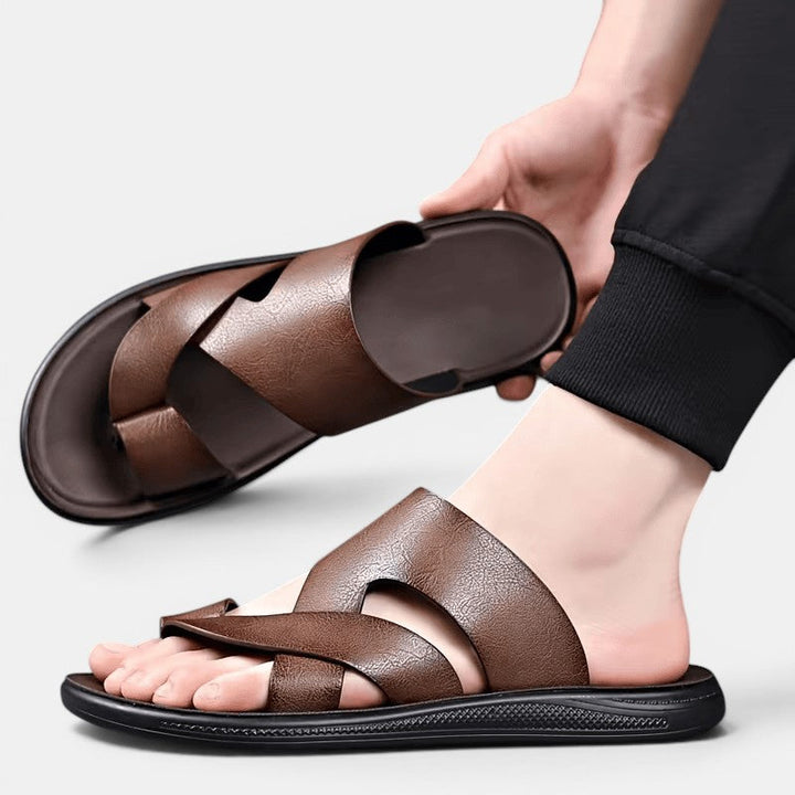 Bequeme Leder Sommersandalen Herren Outdoor Schuhe