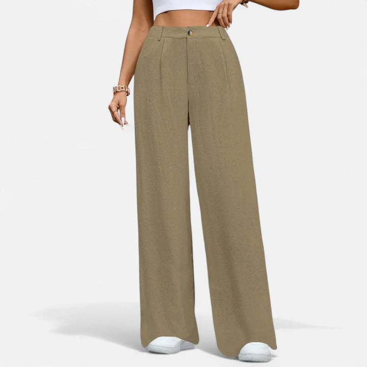 Navacava wide-leg trousers in black — timeless old money wardrobe piece