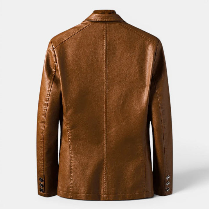 Premium Lederjacke Herren Echtleder Bikerjacke Slim