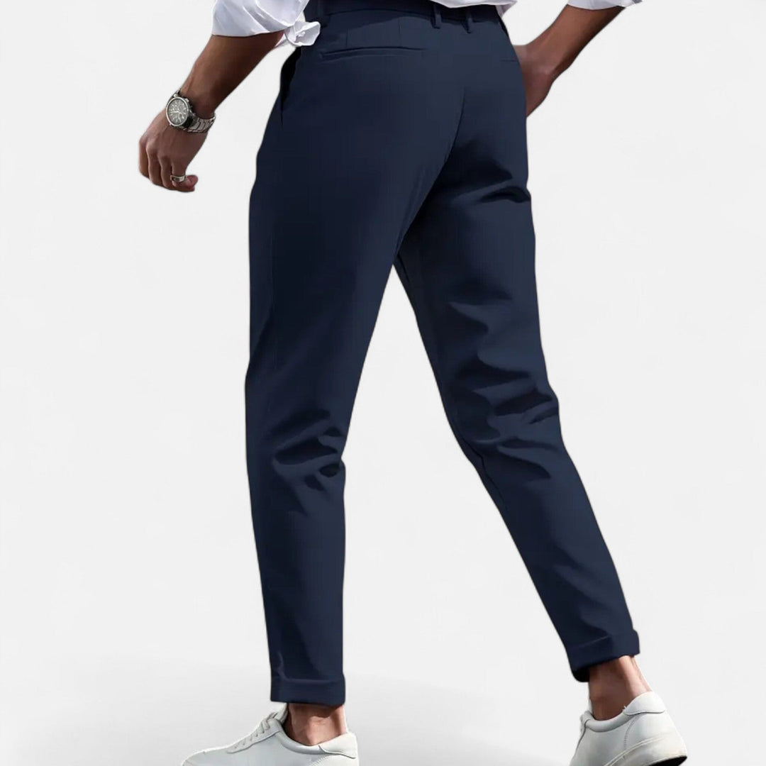 Slim-Fit Bundfalten Anzughose Herren Business Hose