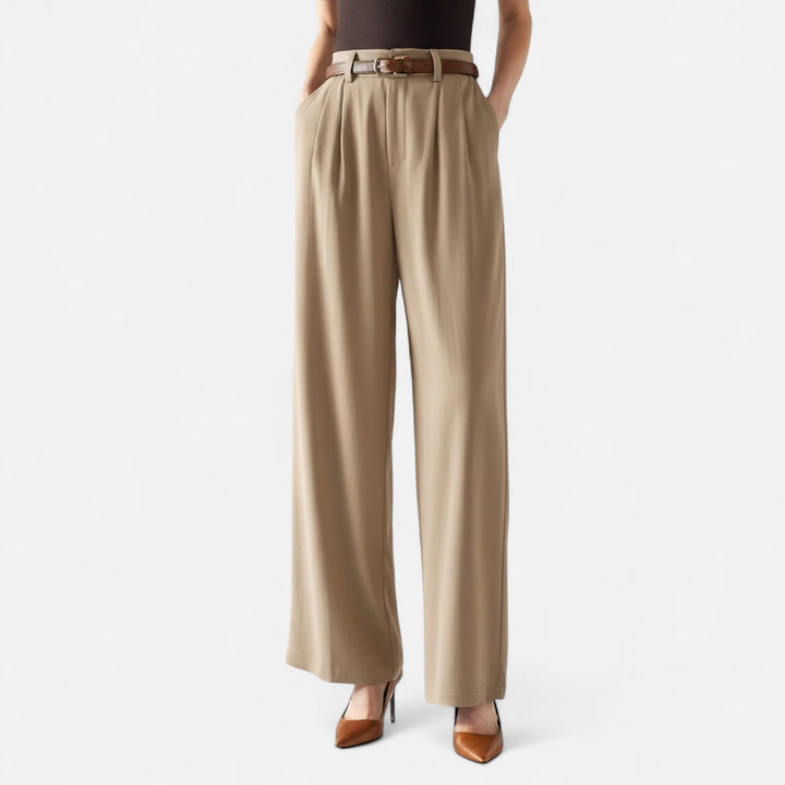 Navacava capri pants front view — clean mid-calf silhouette