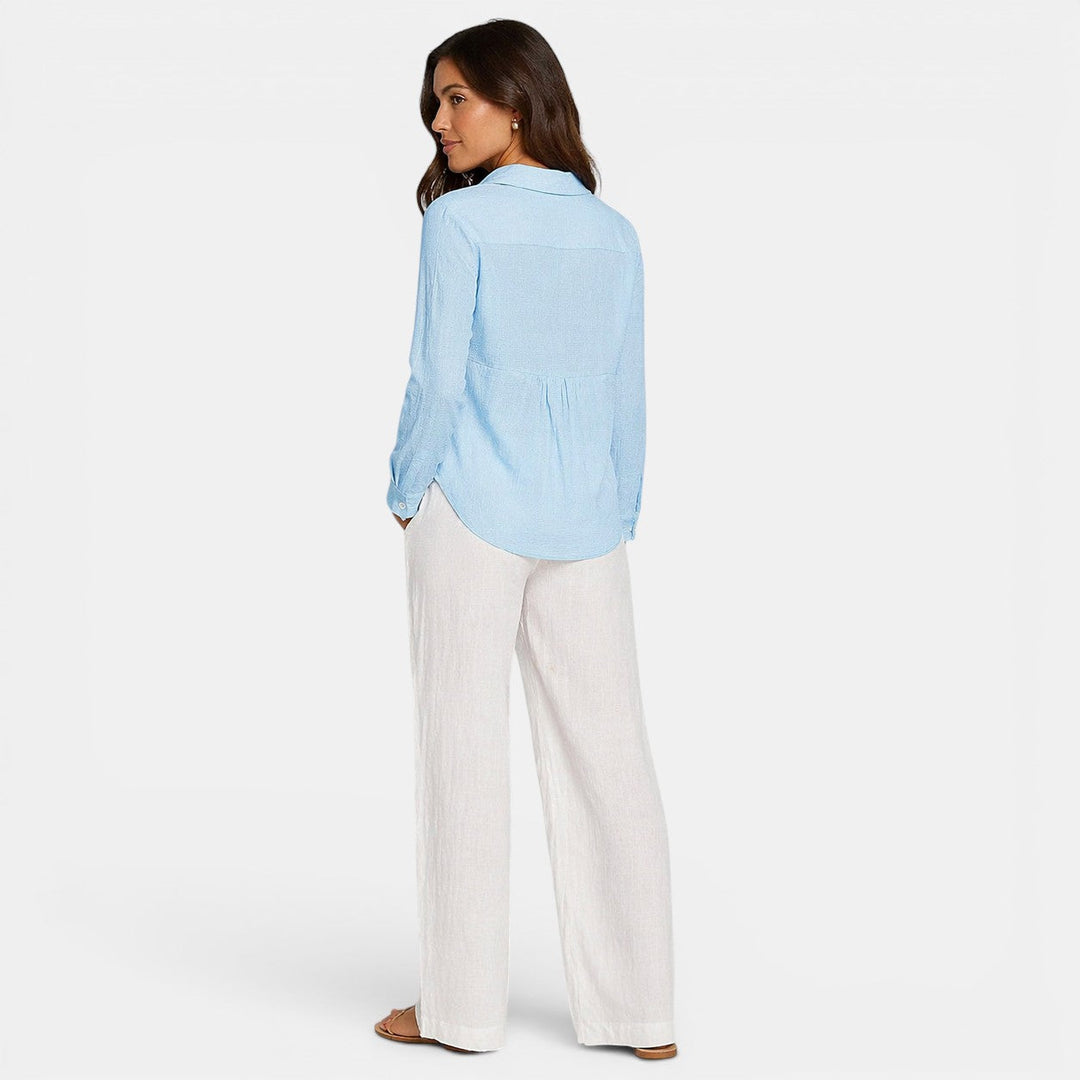 Navacava shirt in white — timeless old money wardrobe staple