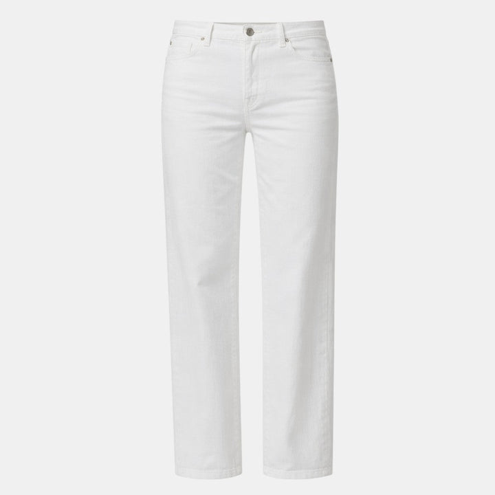 Navacava White High Waist Wide Leg Pants — clean confident old money style