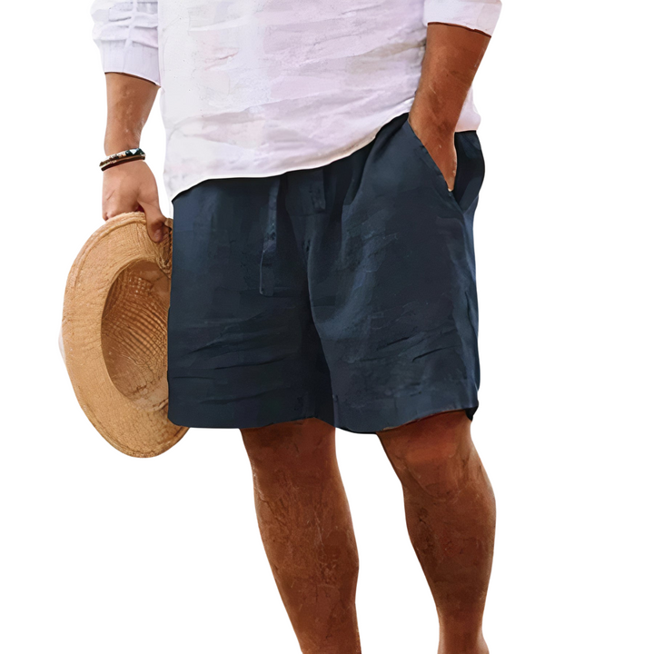 Baumwoll Leinen Sommershorts Herren Kurze Hose Strand
