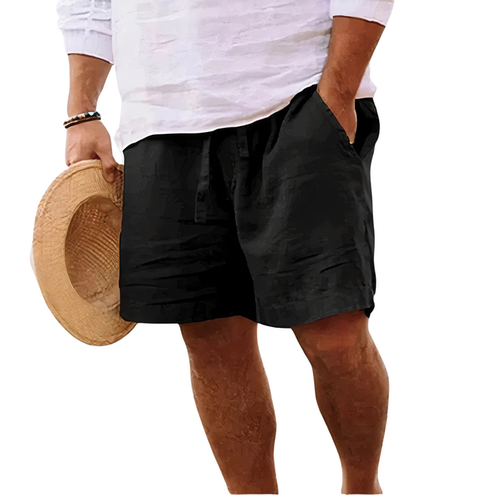 Baumwoll Leinen Sommershorts Herren Kurze Hose Strand