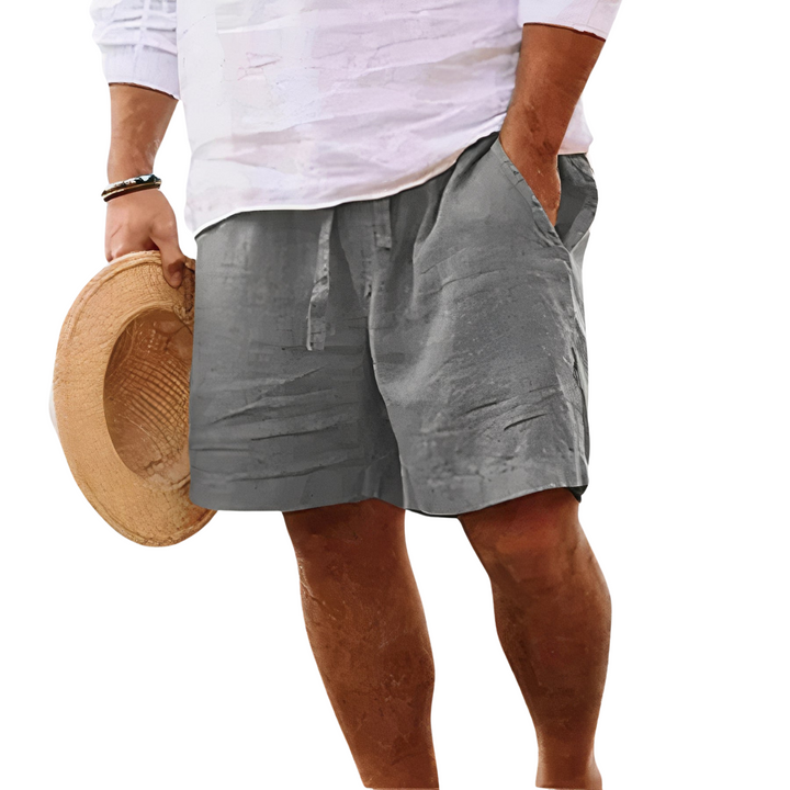 Baumwoll Leinen Sommershorts Herren Kurze Hose Strand