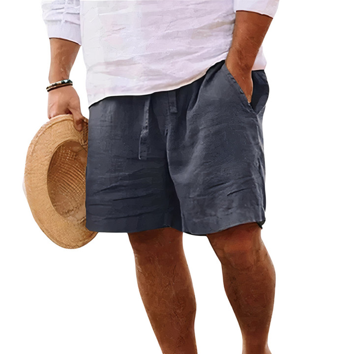 Baumwoll Leinen Sommershorts Herren Kurze Hose Strand
