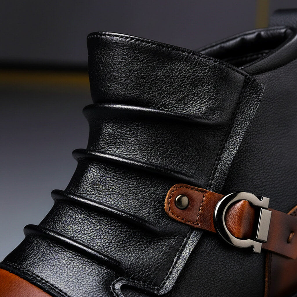 Echtleder Stiefel Herren Elegante Stiefeletten Boots