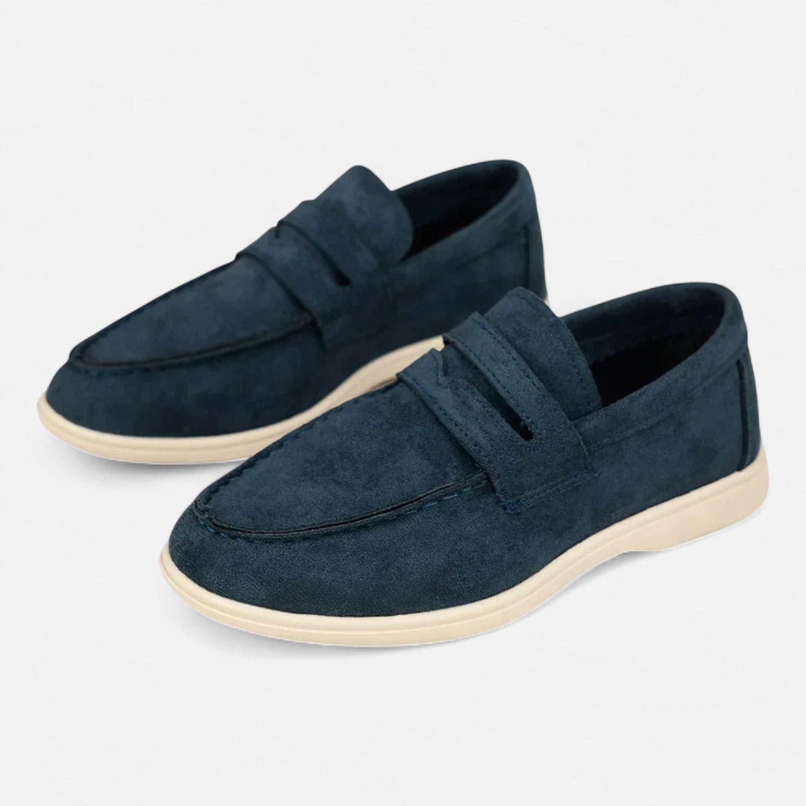 Navacava Women's Spring Suede Loafers in khaki — quiet luxury footwear