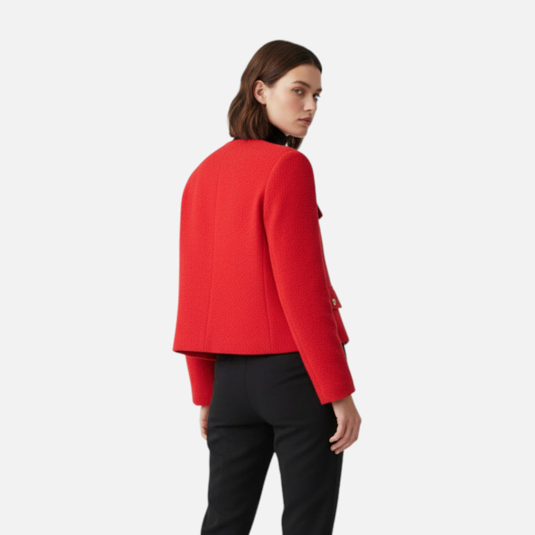 Navacava Savile Crop Blazer in navy — classic tailored elegance