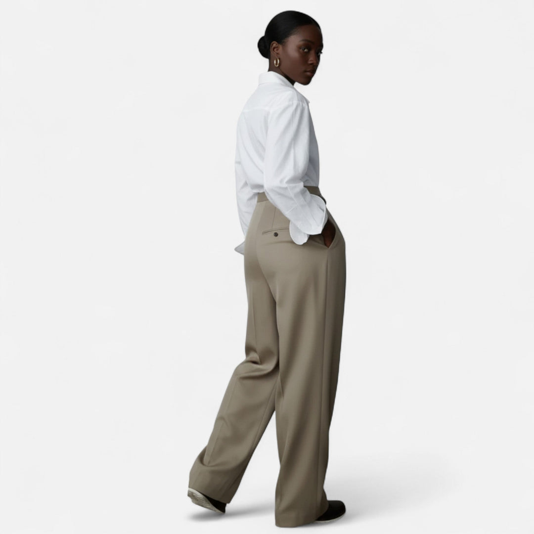 Navacava woollen trousers fabric detail — soft refined texture