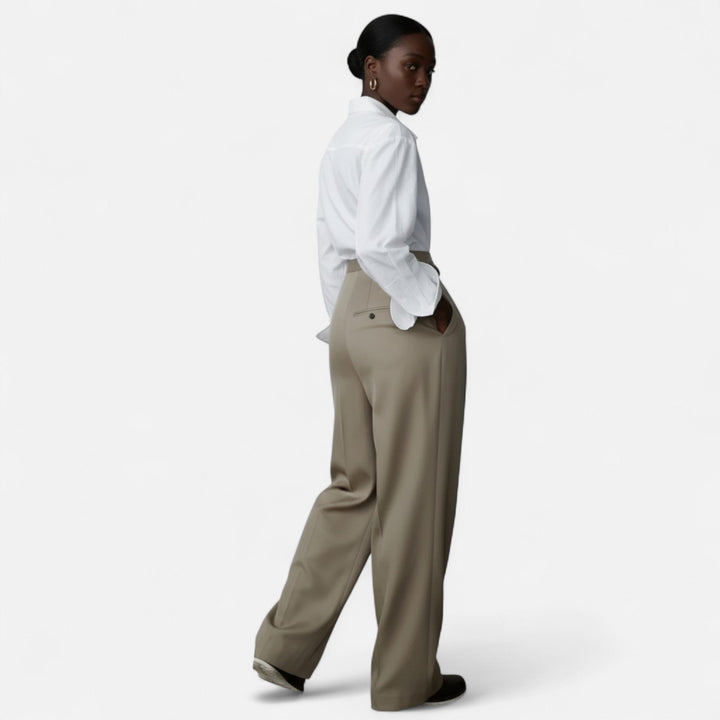 Navacava woollen trousers fabric detail — soft refined texture