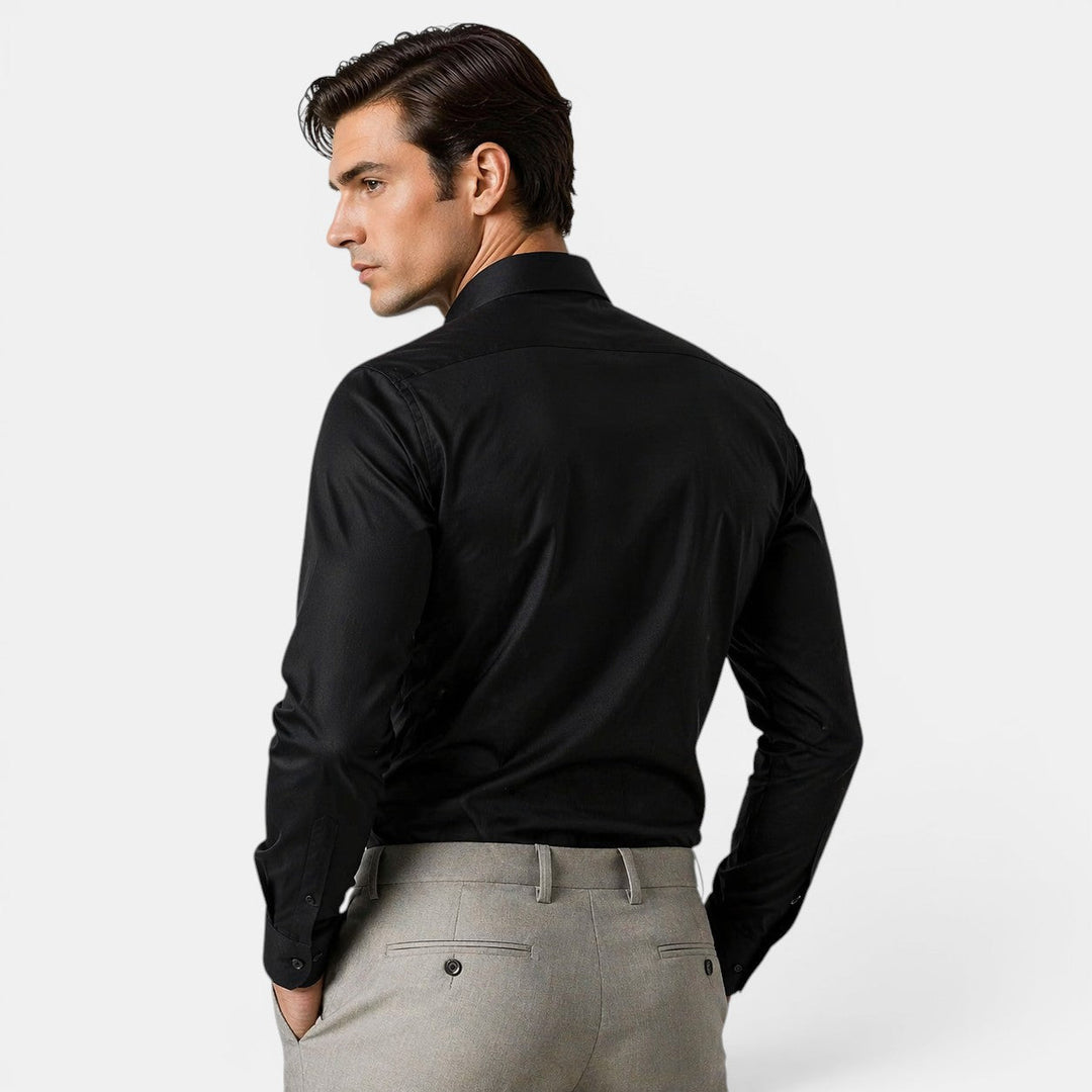 Klassisches Businesshemd Herren Elegantes Langarm Hemd