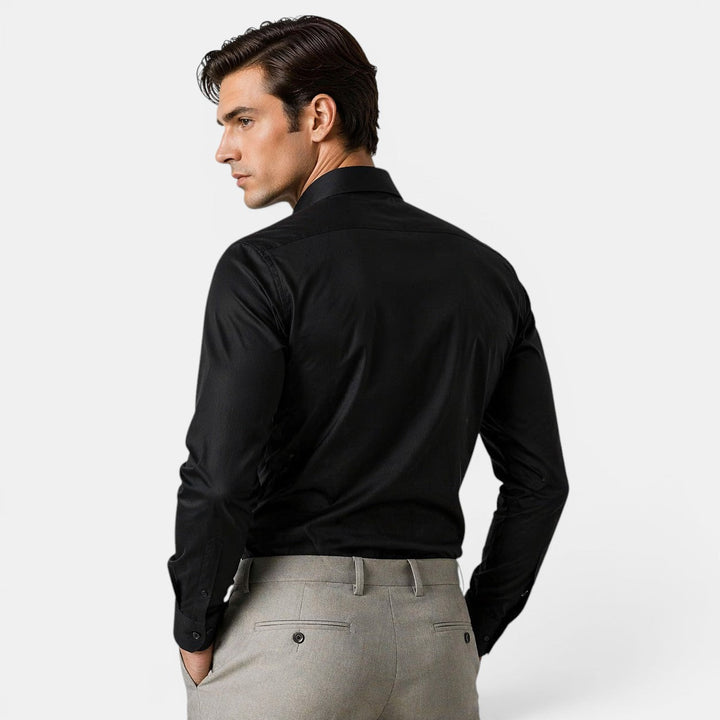 Klassisches Businesshemd Herren Elegantes Langarm Hemd