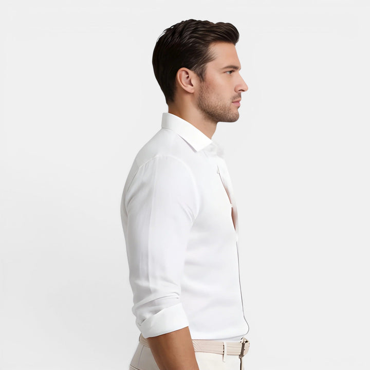 Leinen-Baumwoll Hemd Herren Sommer Atmungsaktiv Casual