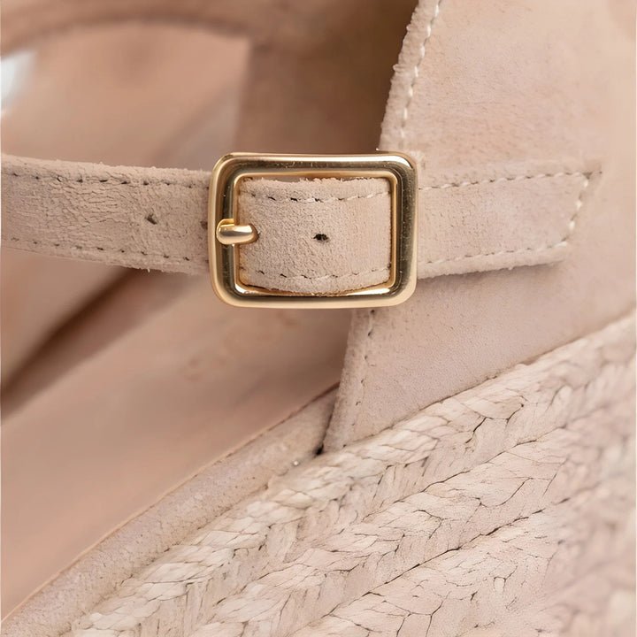 Navacava wedge sandals back view — clean polished silhouette