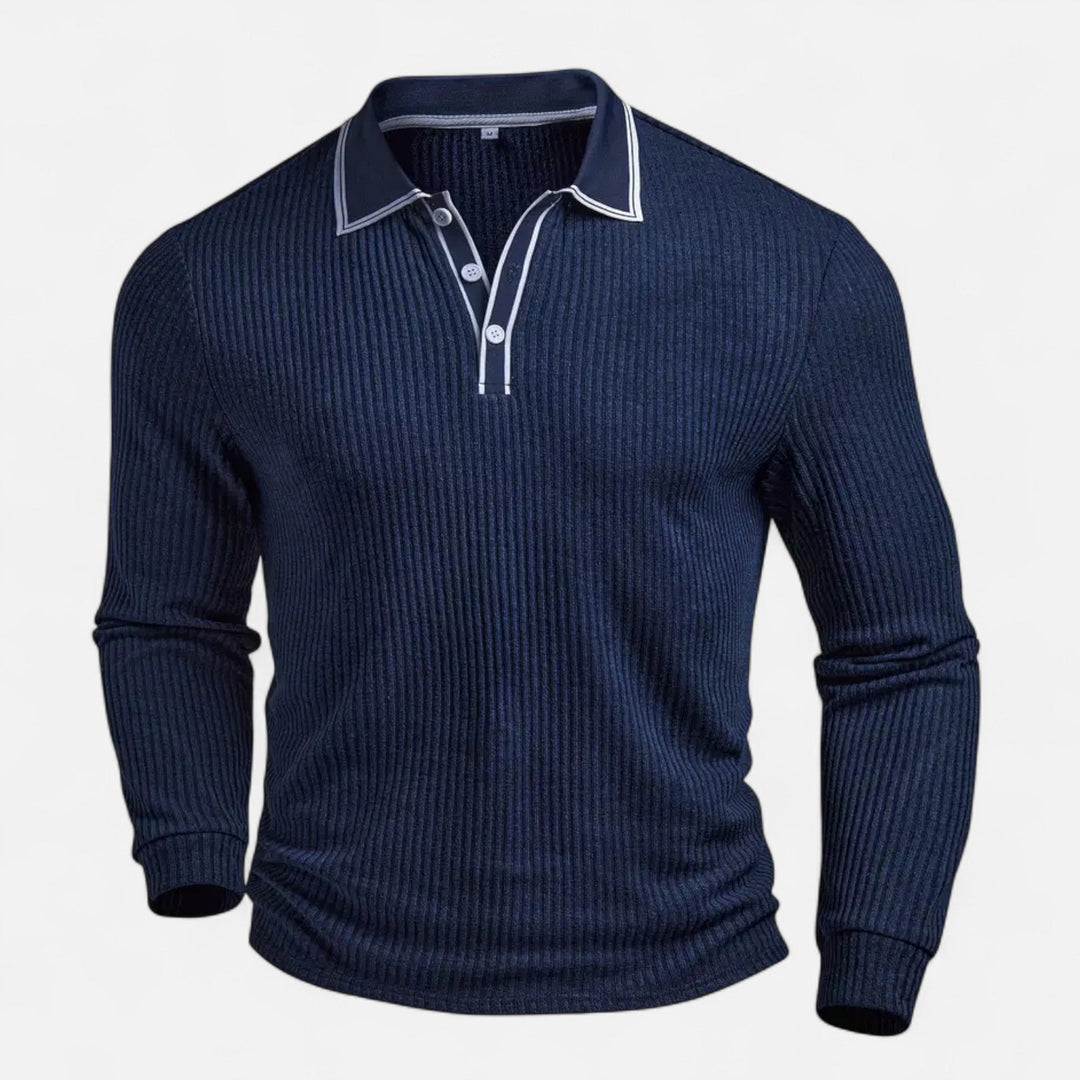 Elegantes Kontrast Knopfhemd Herren Button-Up Hemd