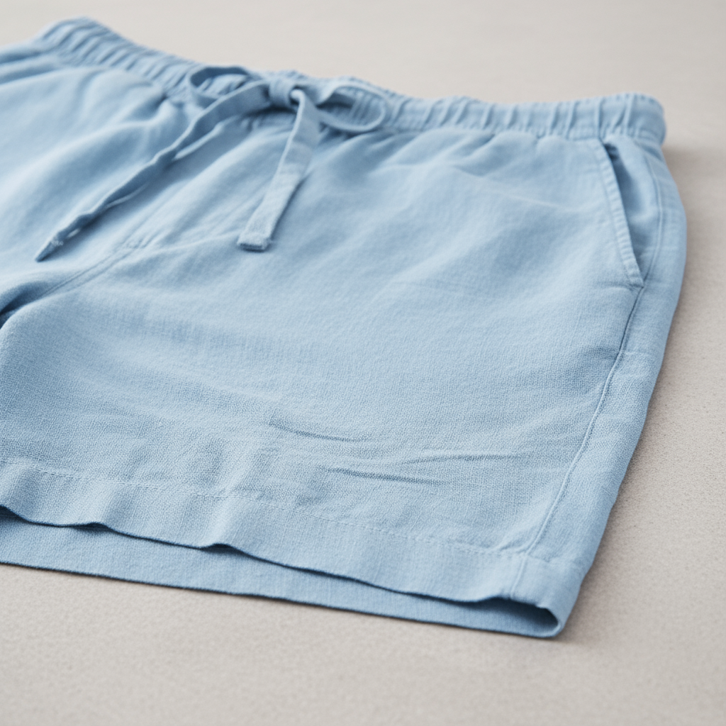 Baumwoll Leinen Sommershorts Herren Kurze Hose Strand