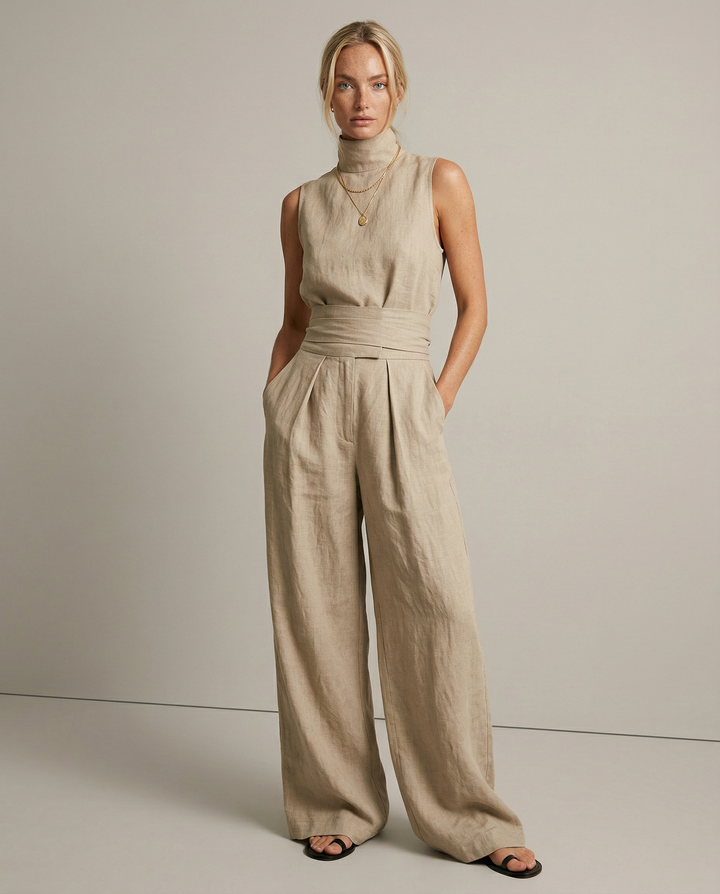 Sandstone Linen Matching Set | Women&