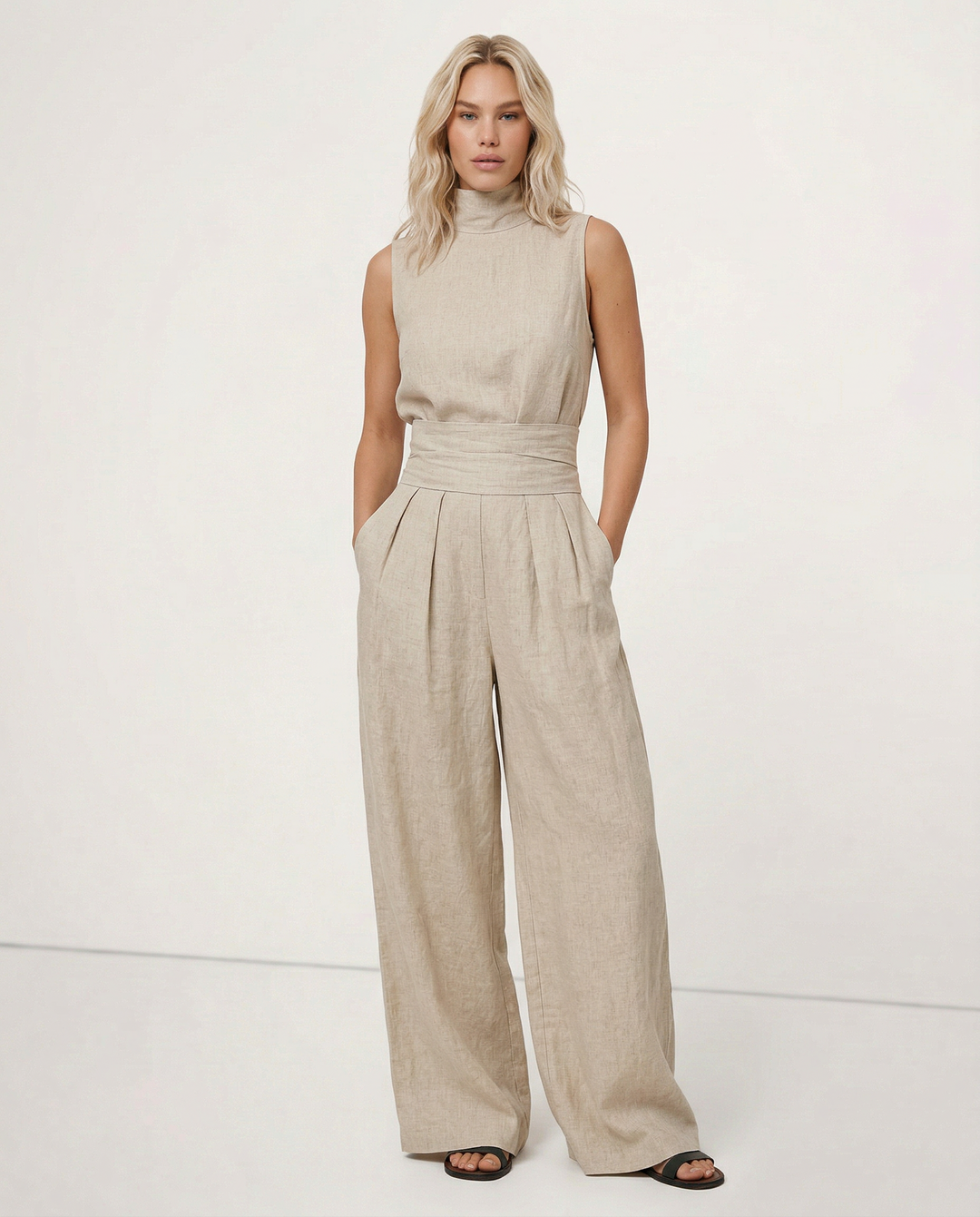 Sandstone Linen Matching Set | Women&