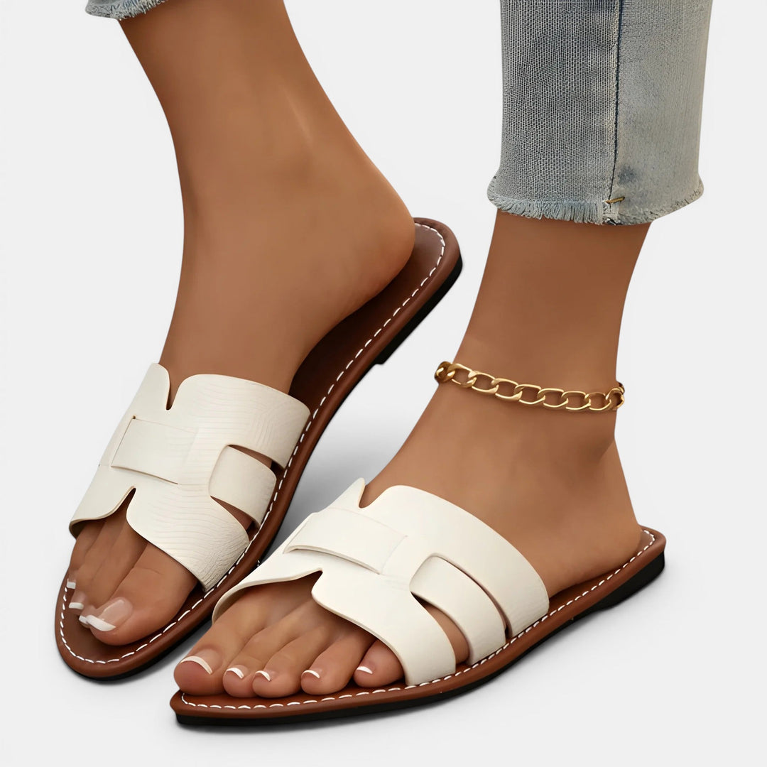 Navacava slide sandals front view — minimalist elegant design