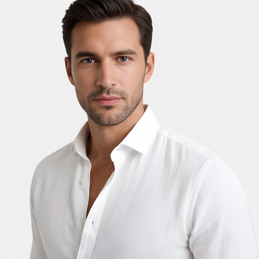 Leinen-Baumwoll Hemd Herren Sommer Atmungsaktiv Casual