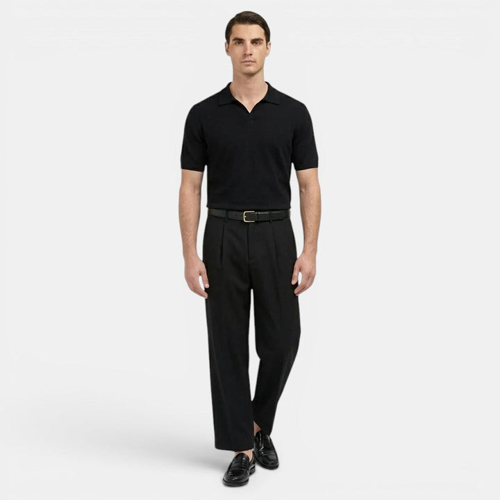 Bundfalten Geradebeinhose Herren Elegante Anzughose