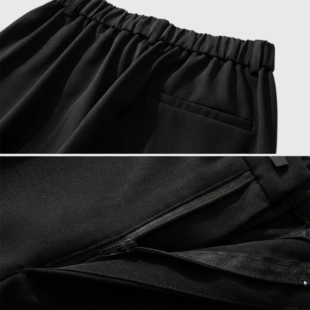 Bundfalten Geradebeinhose Herren Elegante Anzughose