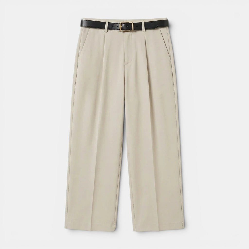 Bundfalten Geradebeinhose Herren Elegante Anzughose