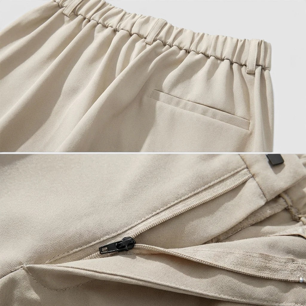 Bundfalten Geradebeinhose Herren Elegante Anzughose