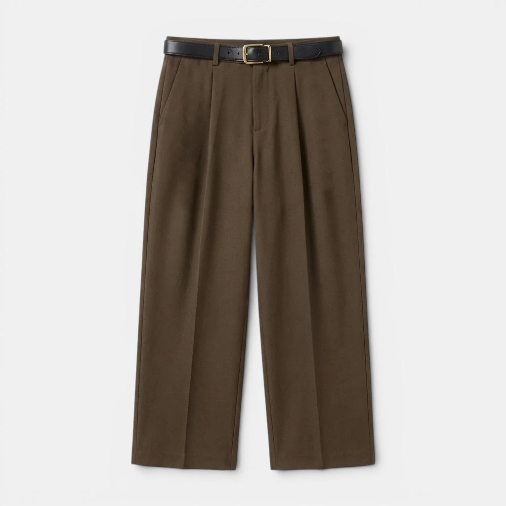 Bundfalten Geradebeinhose Herren Elegante Anzughose