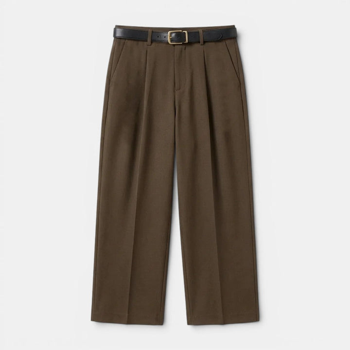 Bundfalten Geradebeinhose Herren Elegante Anzughose