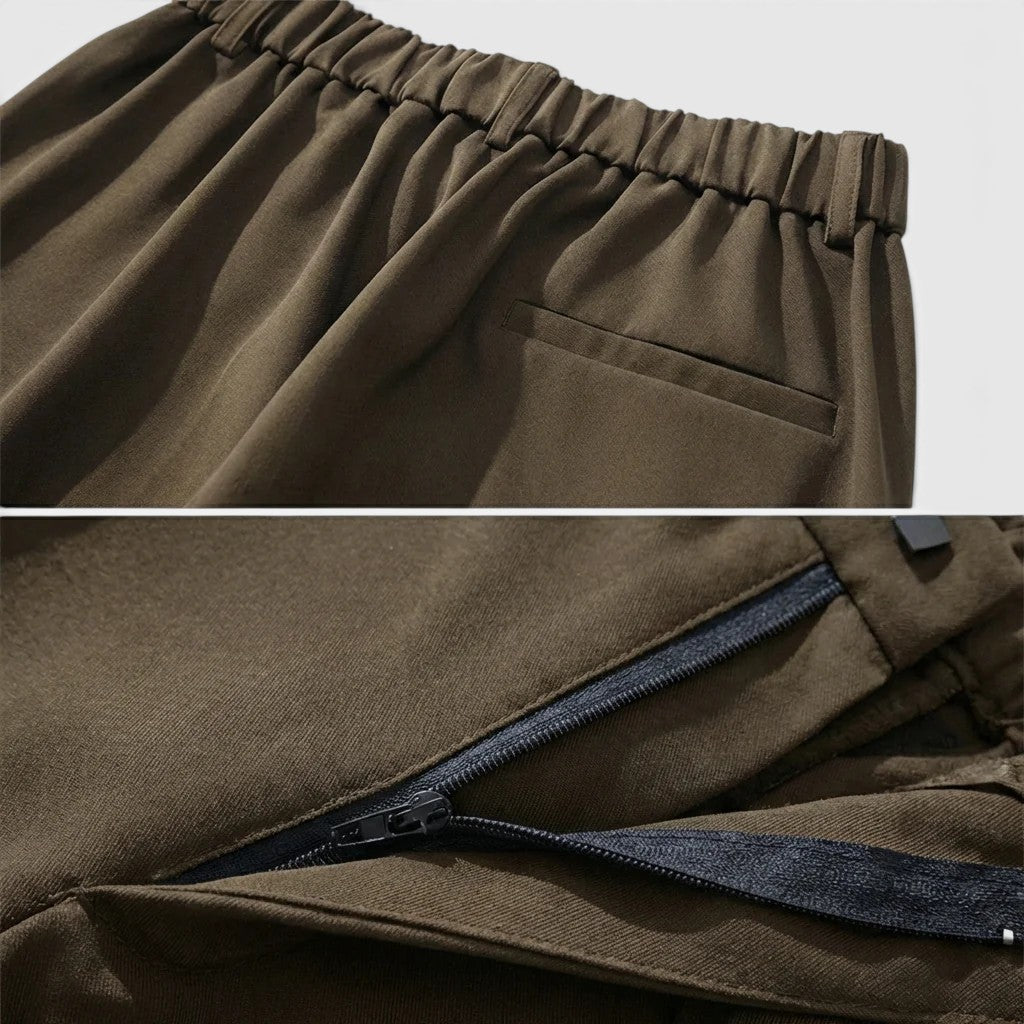 Bundfalten Geradebeinhose Herren Elegante Anzughose