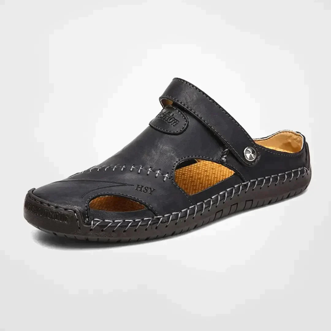 Orthopädische Ledersandalen Herren Fußbett Outdoor