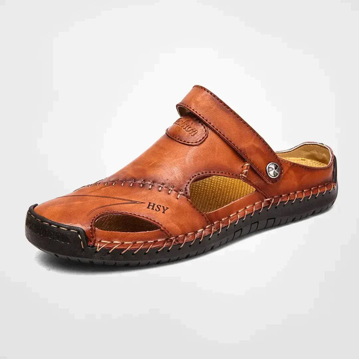 Orthopädische Ledersandalen Herren Fußbett Outdoor