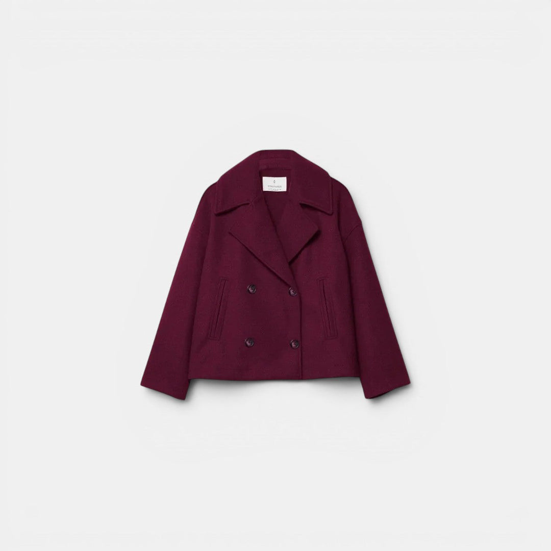 Navacava tailored jacket lapel detail — structured feminine finish