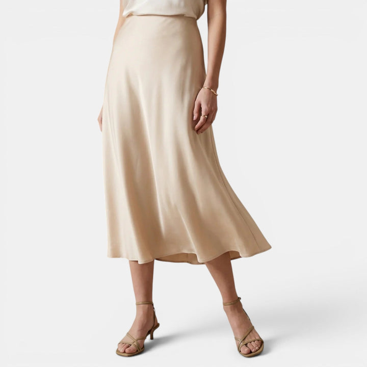 Navacava silk skirt full length — quiet luxury feminine piece