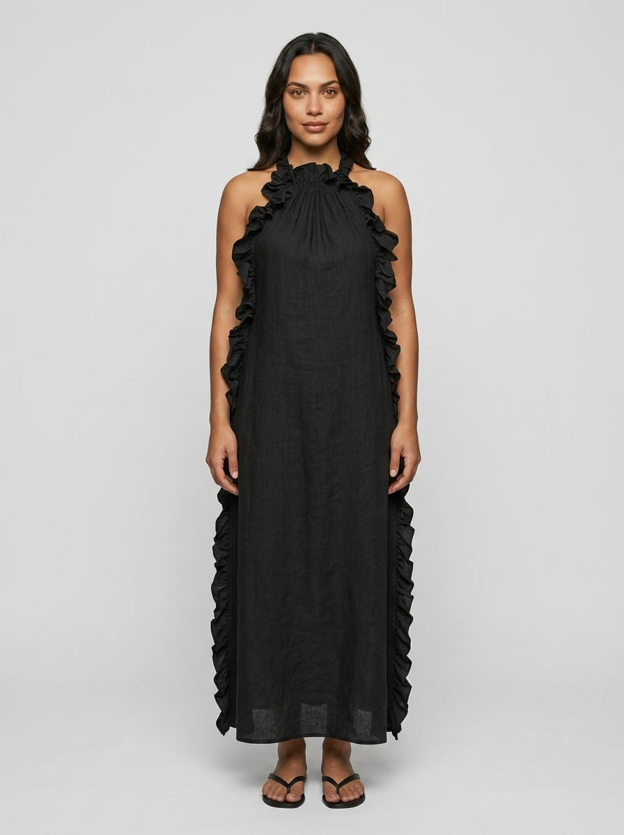 Sleeveless Maxi Dress — On Model - Neutral | Generated by Modelize