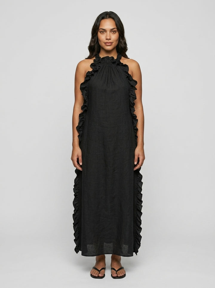 Sleeveless Maxi Dress — On Model - Neutral | Generated by Modelize