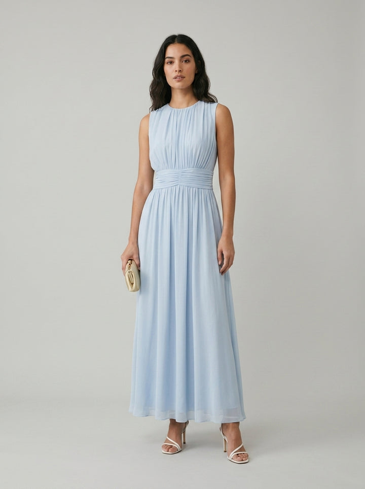 Sleeveless Maxi Dress — On Model - Neutral | Generated by Modelize