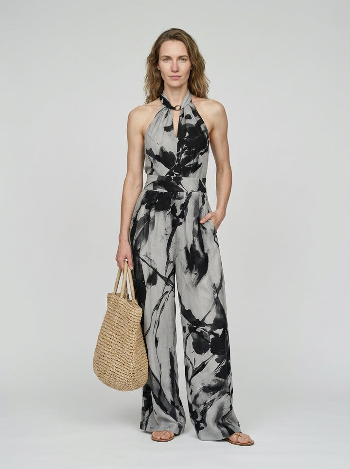 Halter Maxi Dress — On Model - Neutral | Generated by Modelize