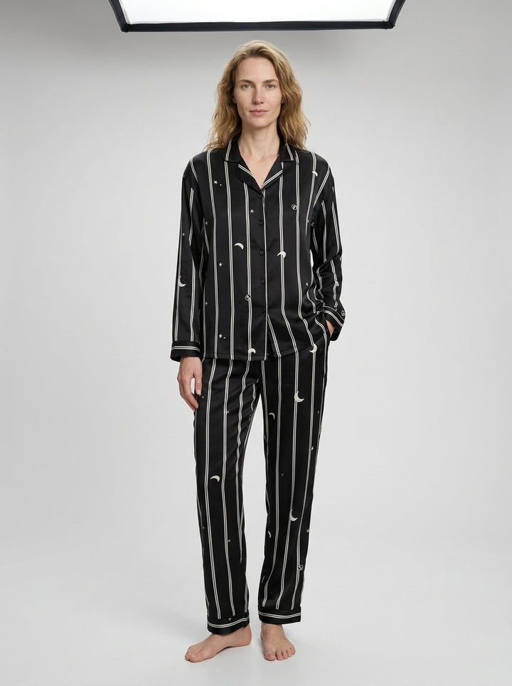 Satin Pajama Set — On Model - Neutral | Generated by Modelize