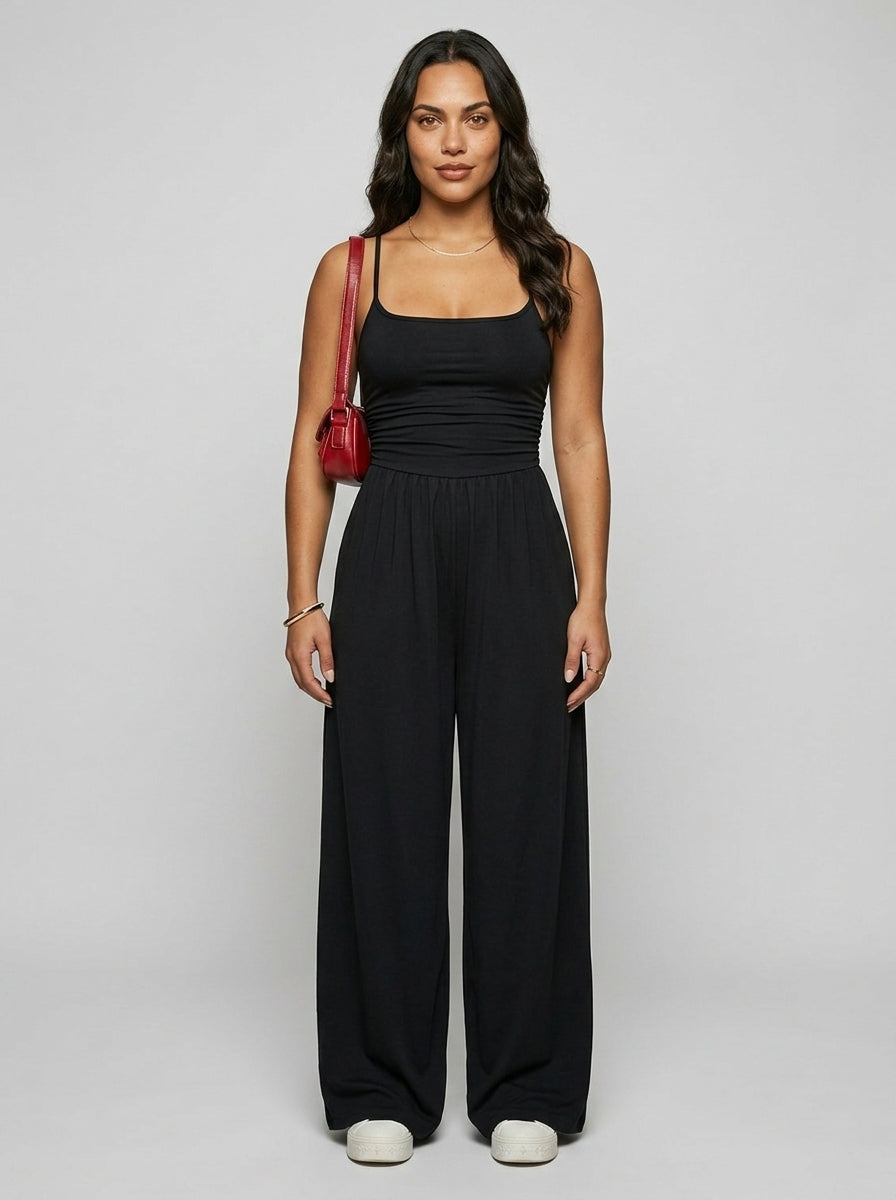 Wide-leg jumpsuit — On Model - Neutral | Generated by Modelize