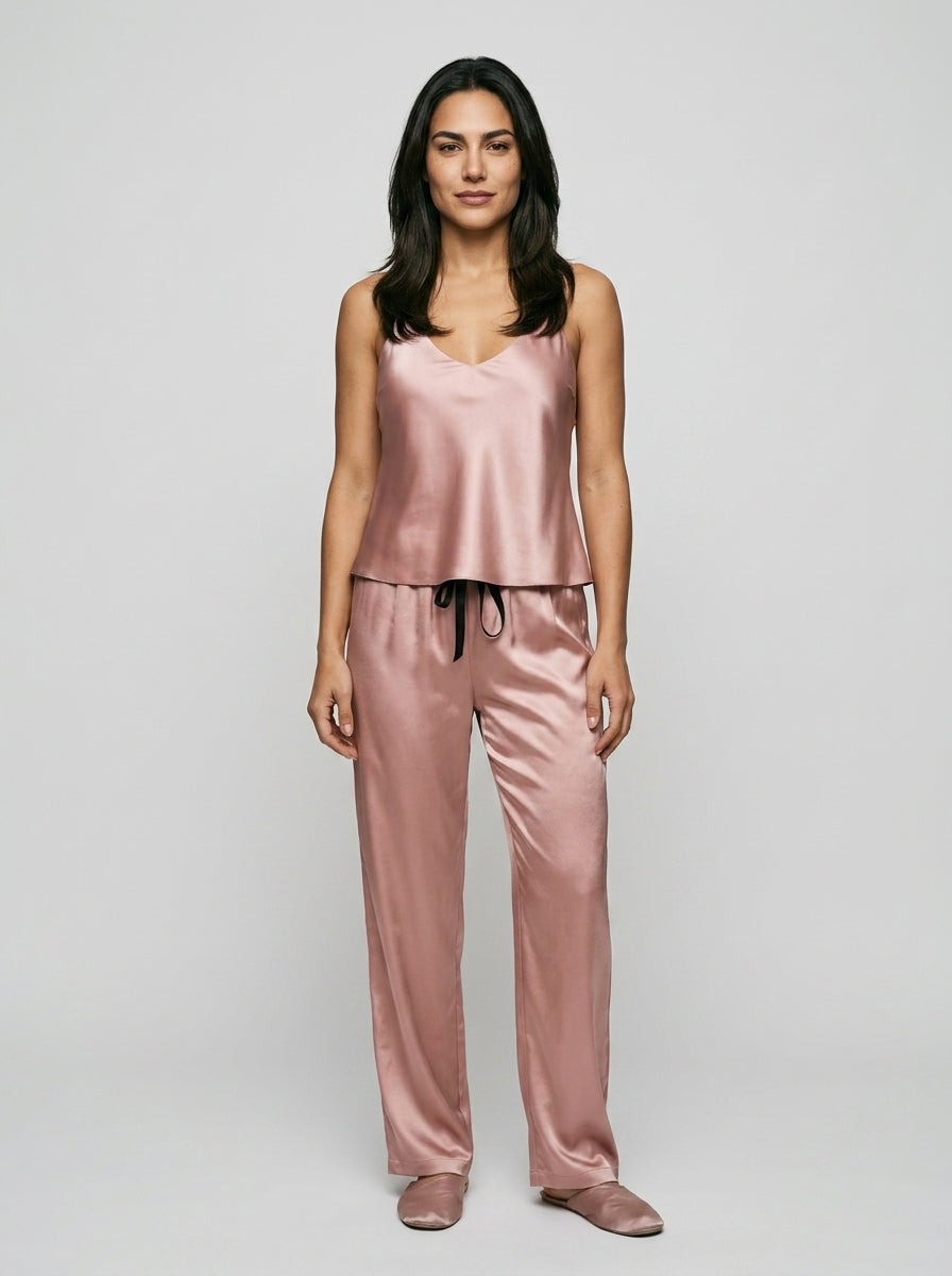 Two-piece camisole and pants pajama set — On Model - Neutral | Generated by Modelize