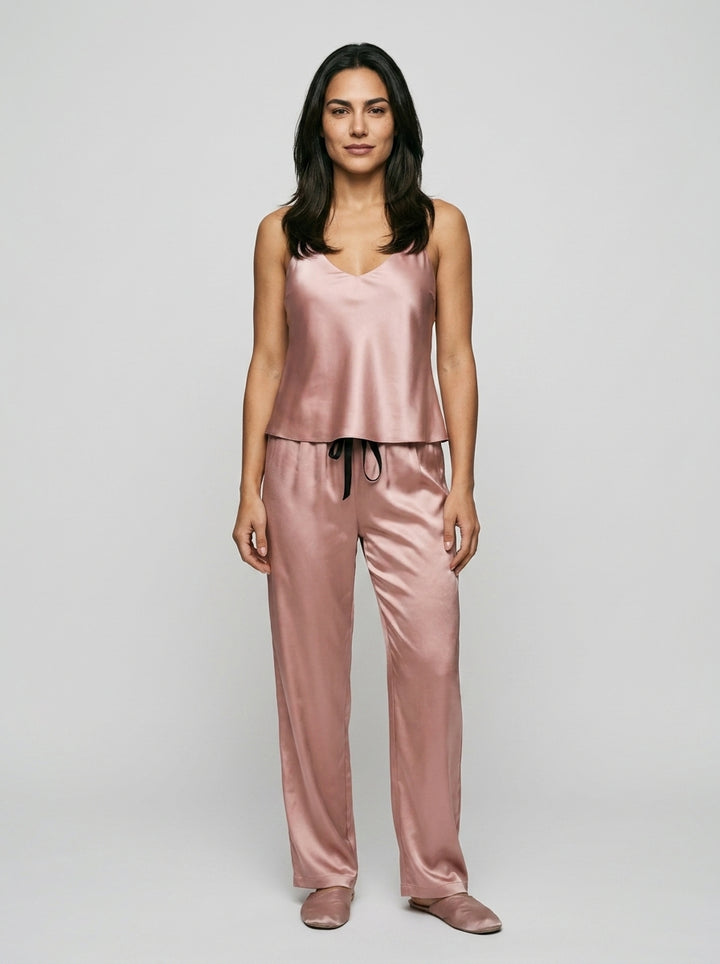 Two-piece camisole and pants pajama set — On Model - Neutral | Generated by Modelize